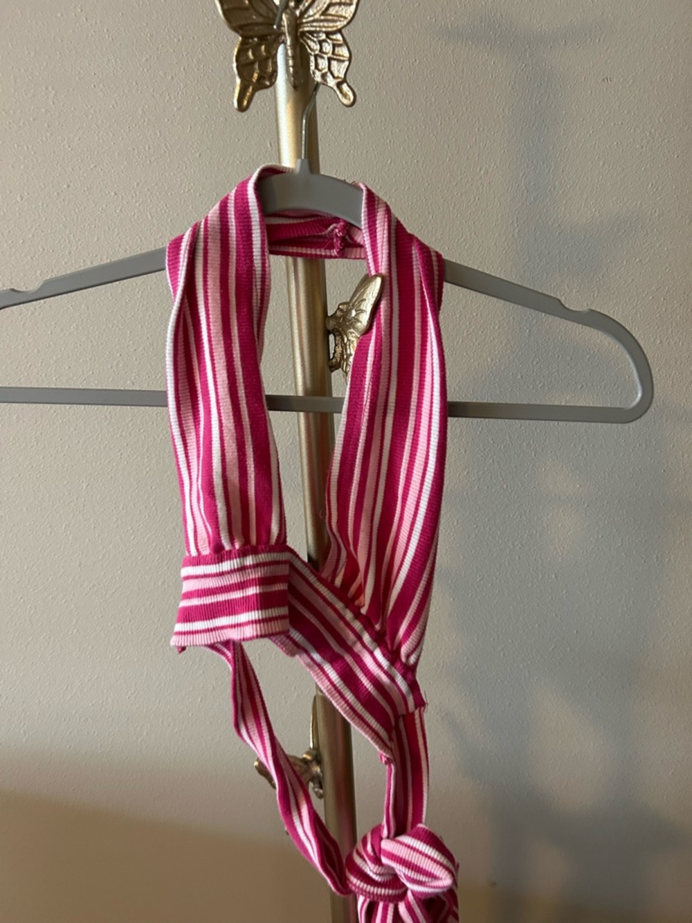 Striped Pink & White Top